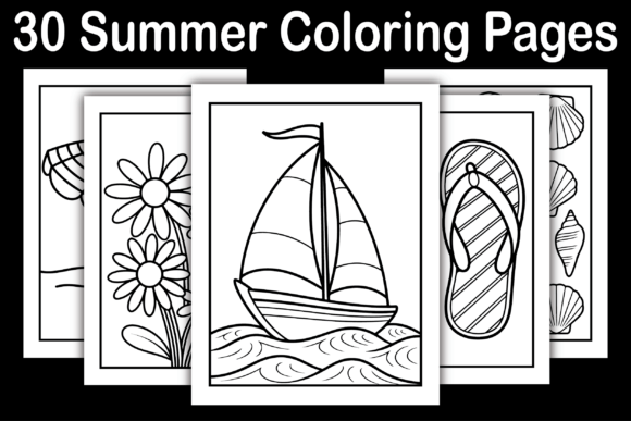 30 Summer Coloring Pages: Graphics & Coloring Pages
