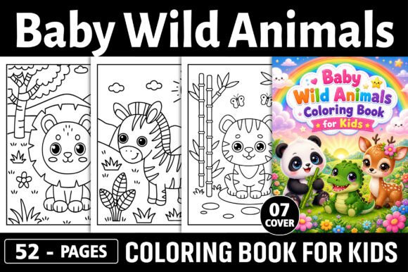 52 Baby Wild Animals Coloring Pages