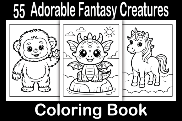 Adorable Fantasy Creatures Coloring Book