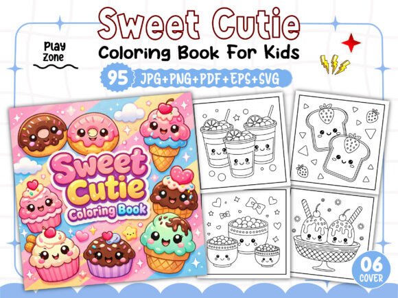Bold and Easy Sweet Cutie Coloring Pages & Graphics