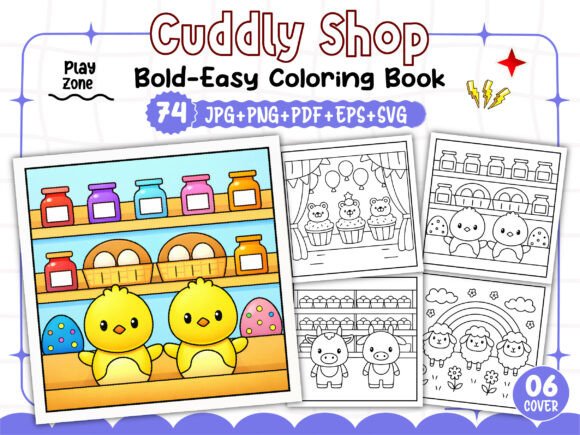 Bold Easy Cuddly Shop Coloring Pages Graphics