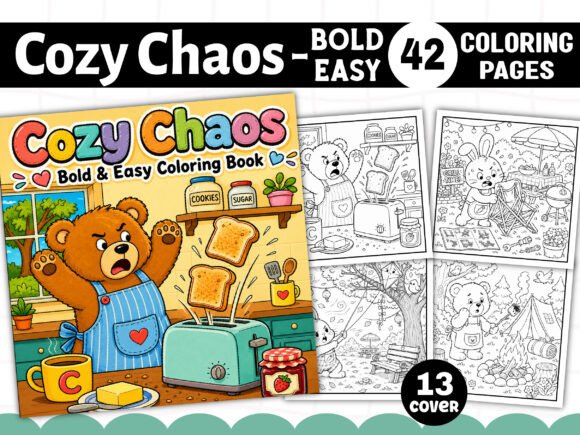 Cozy Chaos Cute Comfy Coloring Book