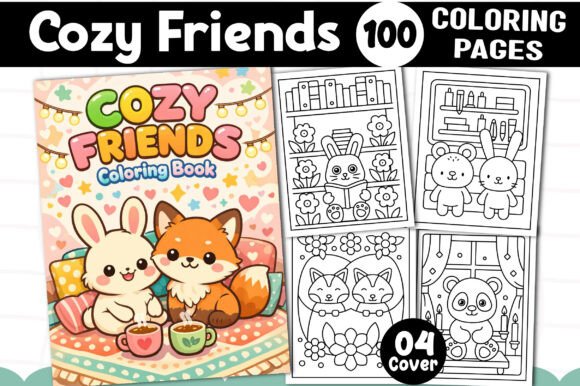 Cozy Friends Coloring Pages Graphics