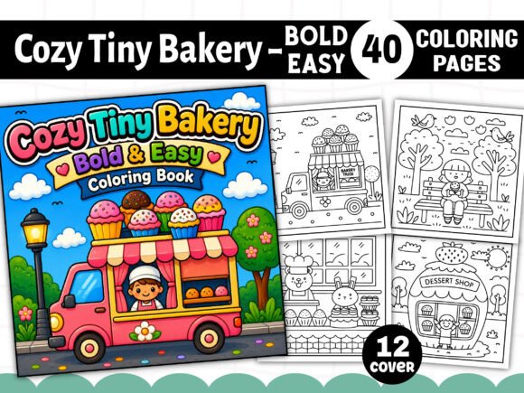 COZY TINY BAKERY Graphics & Coloring Pages