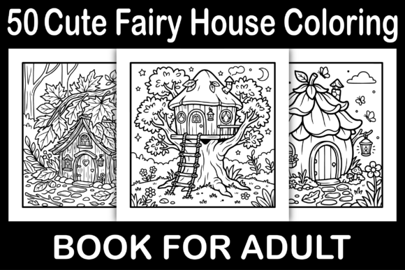 Cute Fairy House Coloring Pages Graphics