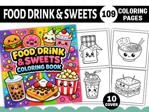 FOOD DRINK SWEETS Coloring Pages