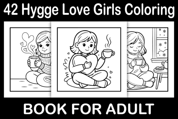 Hygge Love Girls Coloring Page