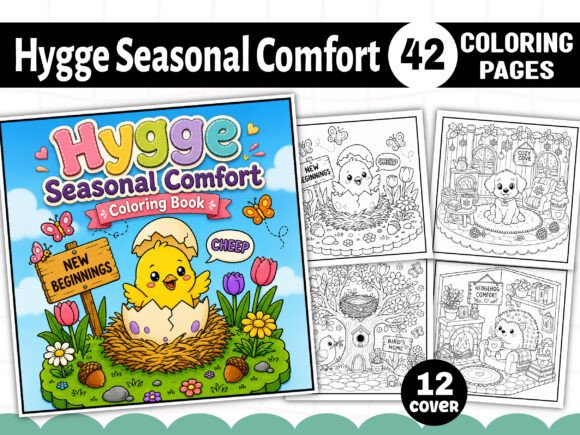 Hygge Seasonal Comfort Coloring Pages