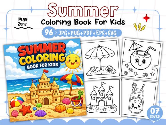 KDP Summer Coloring Pages Graphics