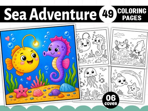 Sea Adventure Coloring Pages Graphics