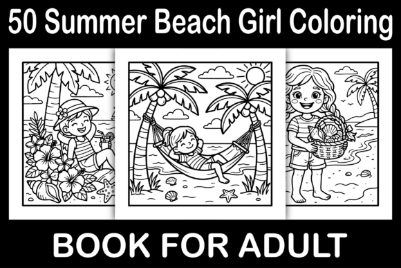 Summer Beach Girl Coloring Pages