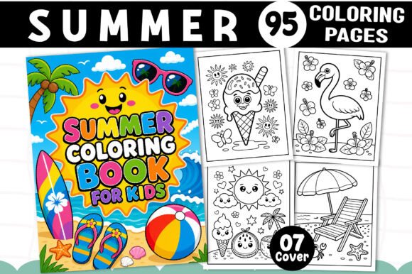 SUMMER COLORING BOOK for KIDS