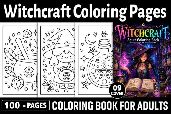 Witchcraft Coloring Pages for Adults
